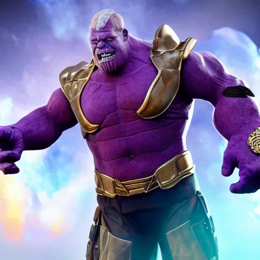 Prompt: boris johnson as thanos finger snap, reality, 8 k