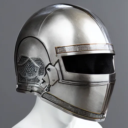 Image similar to knight helmet, detailed, style of hydro74