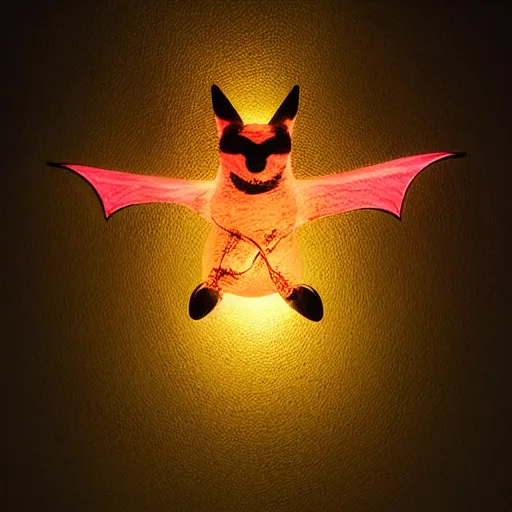 Image similar to Photo of a glowing lighting bat