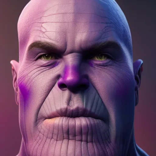 Prompt: Thanos wearing makeup, hyperdetailed, artstation, cgsociety, 8k