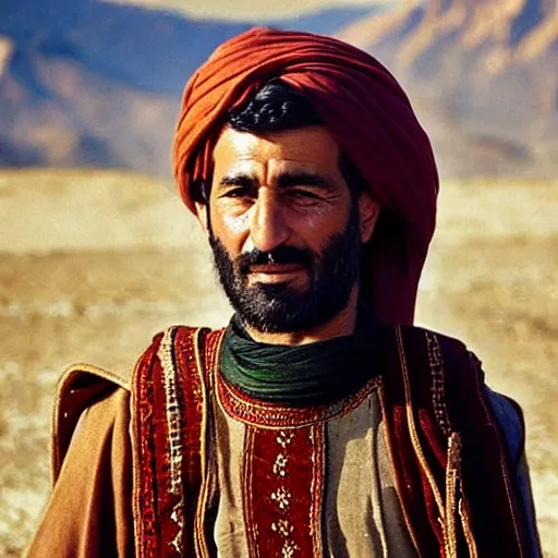 Image similar to Close up of a Kurdish shepherd wearing traditional Kurdish clothes in a movie directed by Christopher Nolan, movie still frame, promotional image, imax 70 mm footage