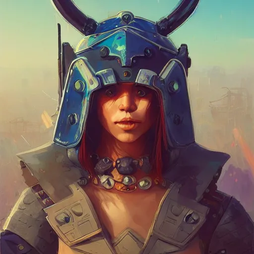 Image similar to cyberpunk viking helmet mask warrior goddess robot ninja fantasy, art gta 5 cover, official fanart behance hd artstation by jesper ejsing, by rhads, makoto shinkai and lois van baarle, ilya kuvshinov, ossdraws