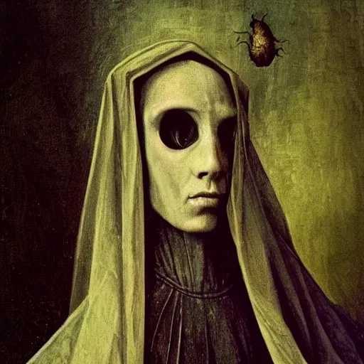 Image similar to semi - realistic weird and scary beautiful metaphysical portrait gothic style in style of hieronymus bosch anne stoke sharp focus 8 k