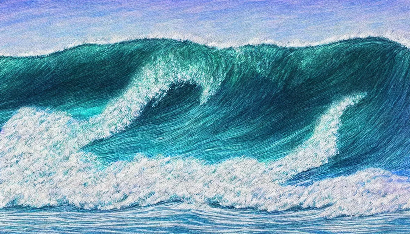Prompt: surfing wave, photorealistic drawing, masterpiece