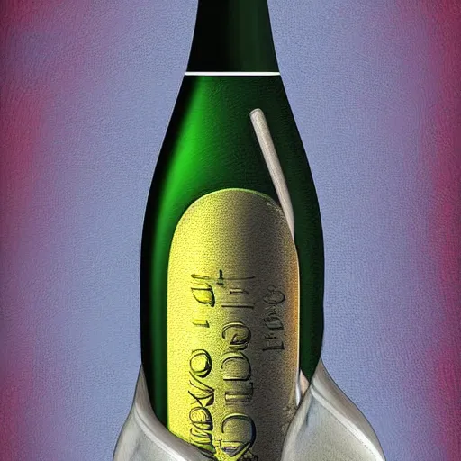 Image similar to portrait of a ( corvette ) ( champagne bottle ) hybrid, digital art