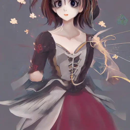 Image similar to sakura from cardcaptor sakura, fully clothed, sharp focus, intricate, elegant, digital painting, artstation, matte, highly detailed, concept art, illustration, ambient lighting, art by by eliseu visconti