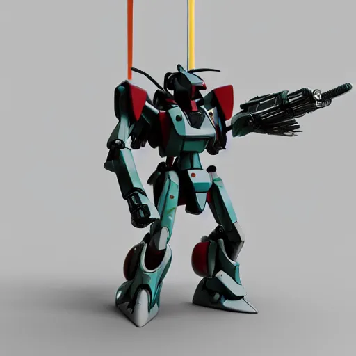 Image similar to 3 d gunpla, lizard, i robot style, pastelle colors, toy, hard surface, octane render