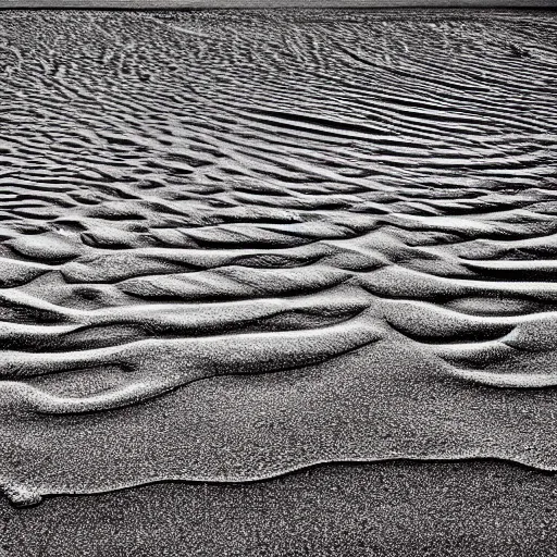 Prompt: a beach, optical illusion