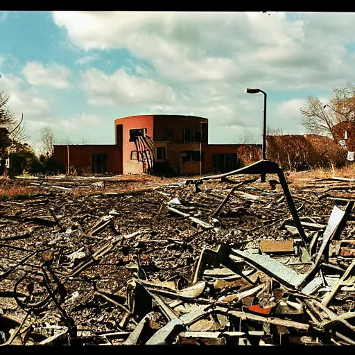 Prompt: abandoned doomsday device, lomo photo