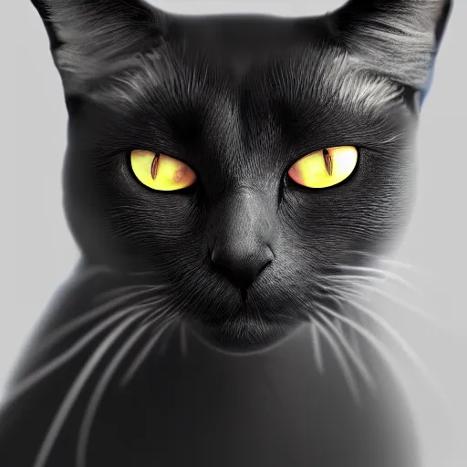 Image similar to black cat close up 4k, cosmic background, artstation, matte painting