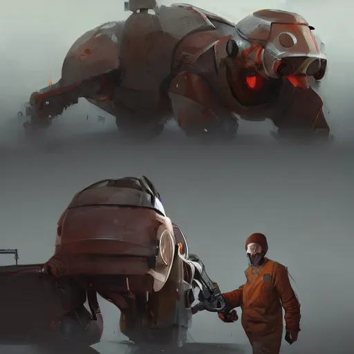 Image similar to half life 3 concept art, highly detailed, viktor antonov concept art, sergey kolesov concept art