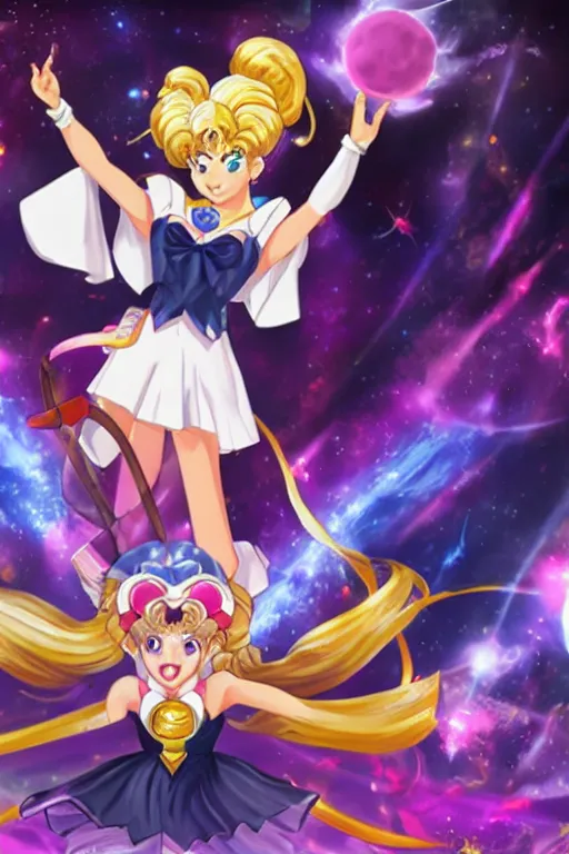 Prompt: Sailor Moon as a League of Legends Champion