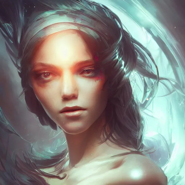 Prompt: illustration of a woman her eyes are focused, hypnotized, by artgerm and wlop and greg rutkowski, trance, hypnotic, digital art, extreme detail, realistic lighting, cinematic composition, concept art, sharp focus, colorful, photorealistic eyes, 8 k