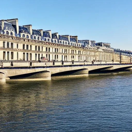 Image similar to the bank of the seine in paris in the year 2 0 2 0