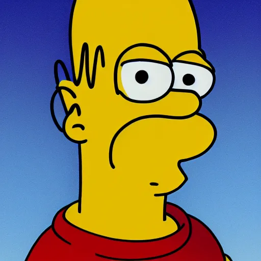 Image similar to hyperrealistic photo of homer simpson as a human, portrait, 8 k