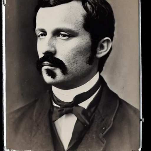 Image similar to close up photo portrait of a 19th male detective in a medical coat by Diane Arbus and Louis Daguerre