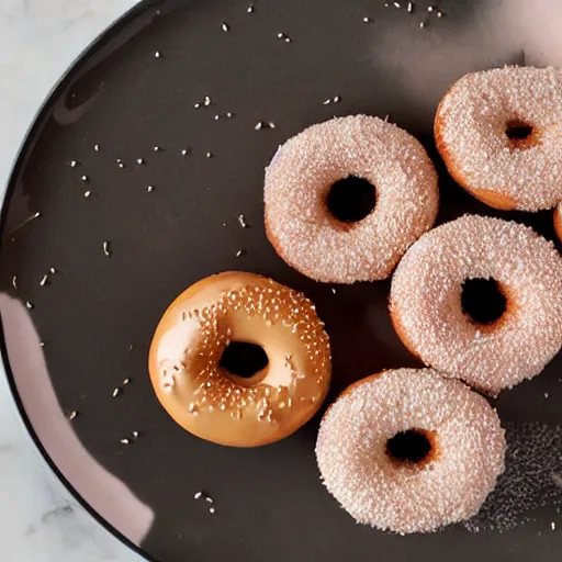 Prompt: ( biden × doughnut ) on a plate