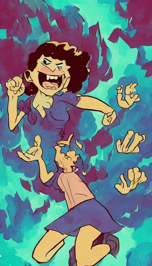 Prompt: rage, by rebecca sugar