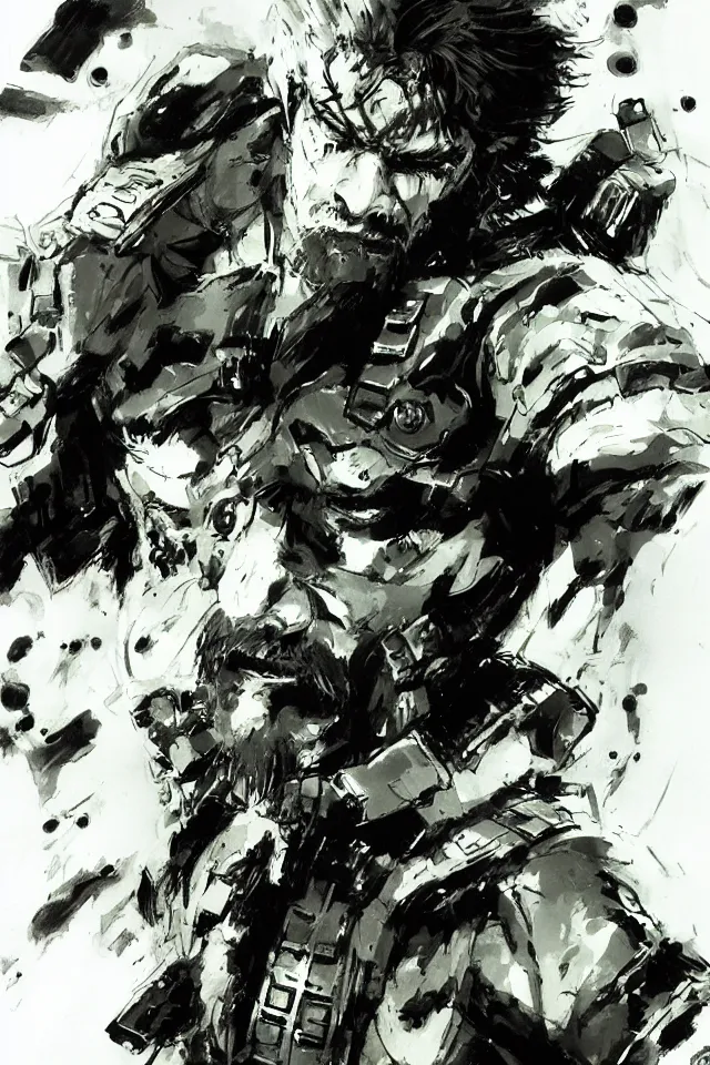 Image similar to Metal Gear, Soild Snake, by ashley wood, character design, concept art