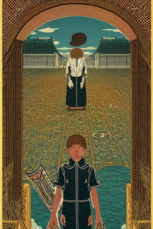 Prompt: tarot card intricate elegant highly detailed by wes anderson and hasui kawase and scott listfield