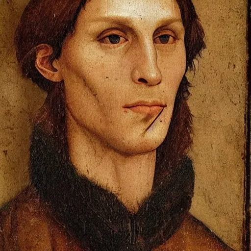 Image similar to A 14th century italian renaissance oil painting of Jerma985, portrait of Jerma985, grainy, realistic, very realistic, hyperrealistic, highly detailed, very detailed, extremely detailed, very neat, very epic, very cool, detailed, trending on artstation