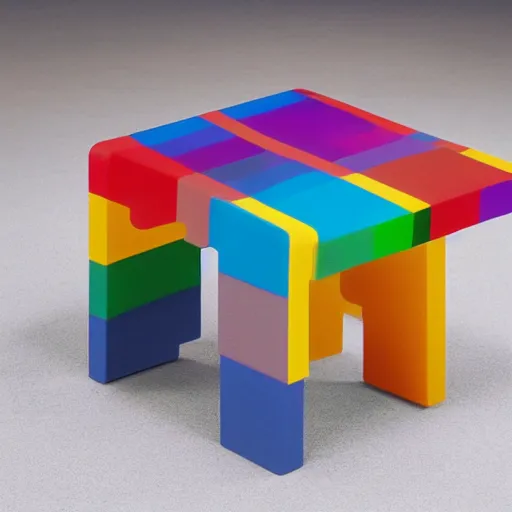 Prompt: the rainbow stool by tadao ando