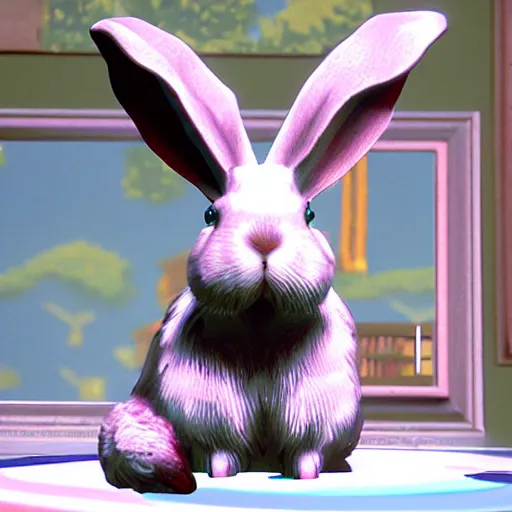 Image similar to a rabbit in the video game Gone Home