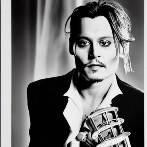 Image similar to a cinematic publicity photograph of a 20 year old johnny Depp tap dancing