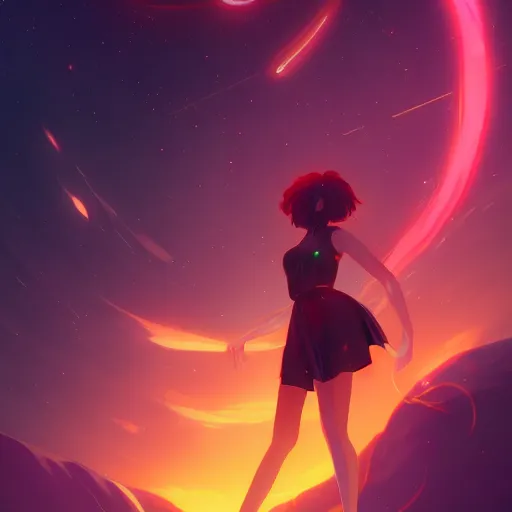 Image similar to Goddess of galaxies, ambient lighting, 4k, lois van baarle, ilya kuvshinov, rossdraws, artstation