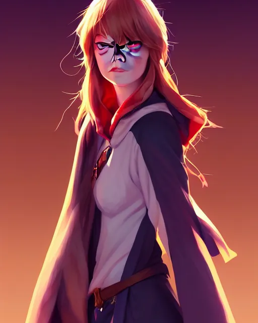 Image similar to emma stone as a mage, fantasy, portrait shinkai makoto studio ghibli studio key hideaki anno sakimichan stanley artgerm lau rossdraws james jean marc simonetti elegant highly detailed digital painting artstation pixiv