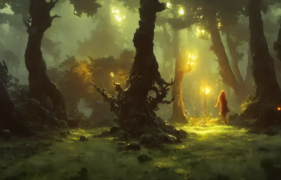 Image similar to greg manchess concept art of a the elderwood dimension, key visual, ambient lighting, highly detailed, digital painting, artstation, concept art, sharp focus, by makoto shinkai and akihiko yoshida and hidari and wlop and greg rutkowski