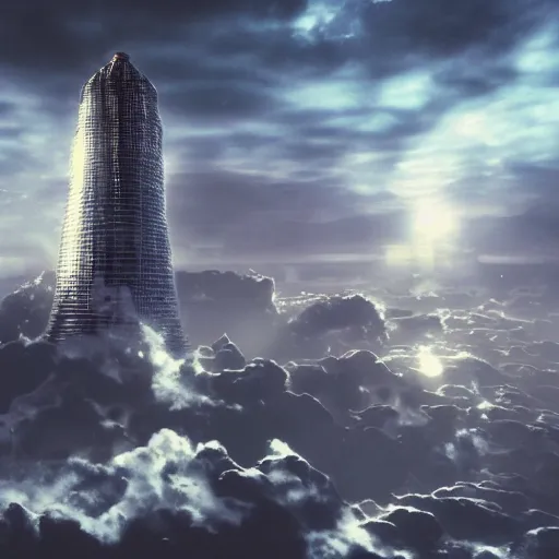 Image similar to cloud city, highly detailed, dramatic lighting, cinematic, 4k