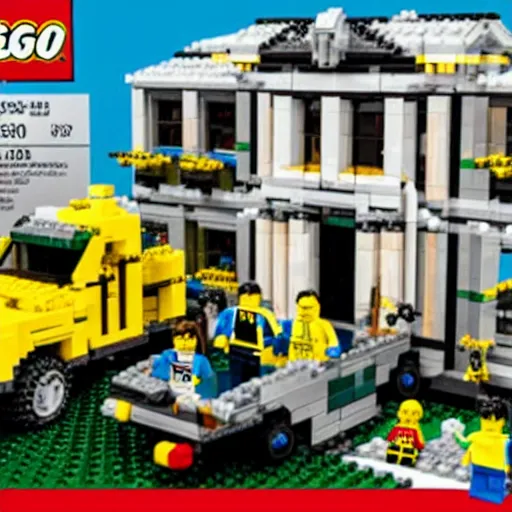 Image similar to mar - a - lago fbi raid lego set