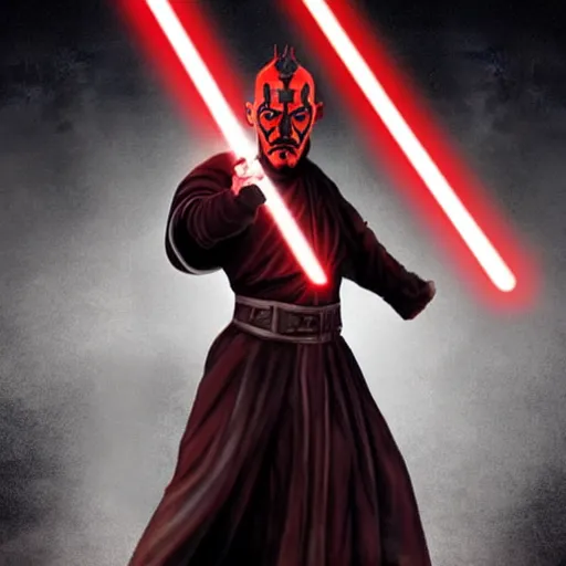 Image similar to darth maul as light side jedi, heroic