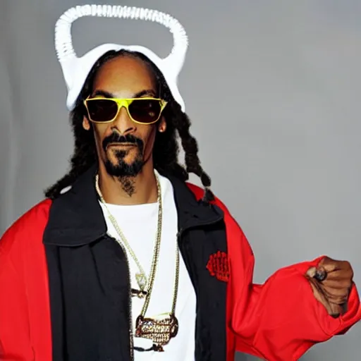 Image similar to photo of snoop dogg in alien costume,