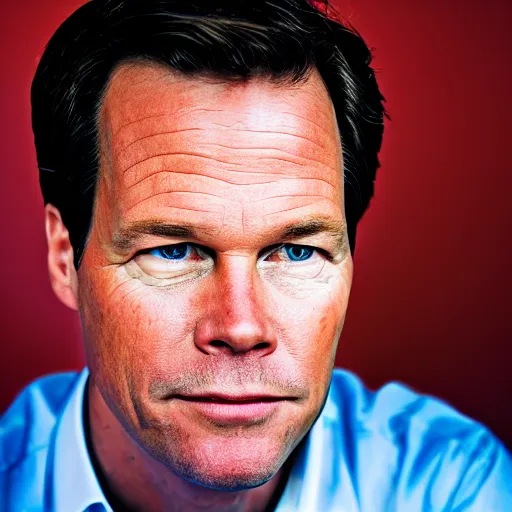 Image similar to closeup portrait of mark rutte dutch prime minister, natural light, sharp, detailed face, magazine, press, photo, steve mccurry, david lazar, canon, nikon, focus