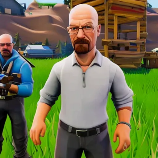 Prompt: Walter White in Fortnite