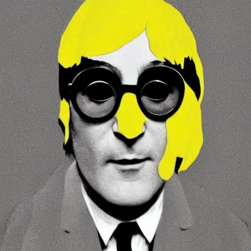 Image similar to john lennon as a lemon mixed with a lemon looks like a lemon, lemon