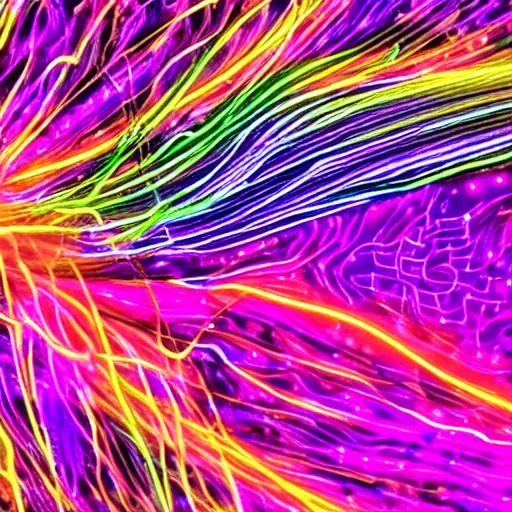 Image similar to Cosmic Musical Neon Neural Fibers