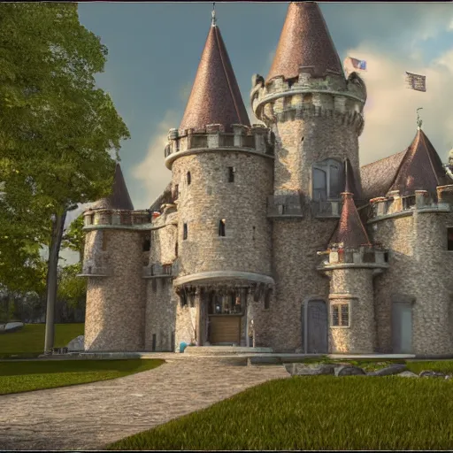 Prompt: 8 k hd detailed octane render of an enchanted medieval castle