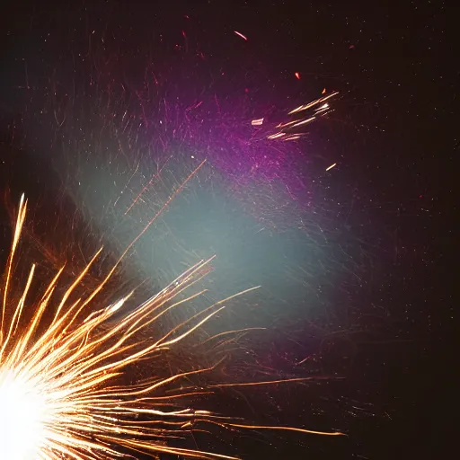 Image similar to sparks in space, photography