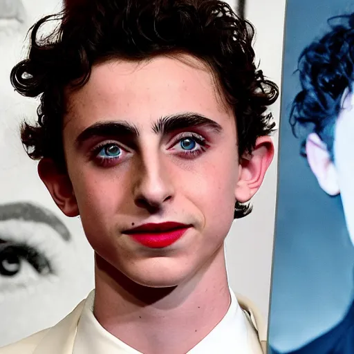 Image similar to timothee chalamet in a tim burton movie