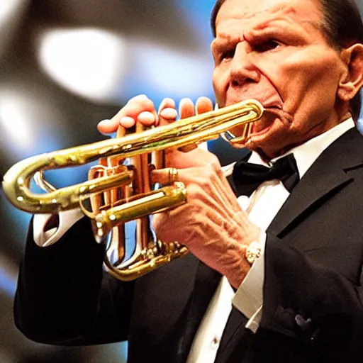 Image similar to kenneth copeland playing trumpet in church