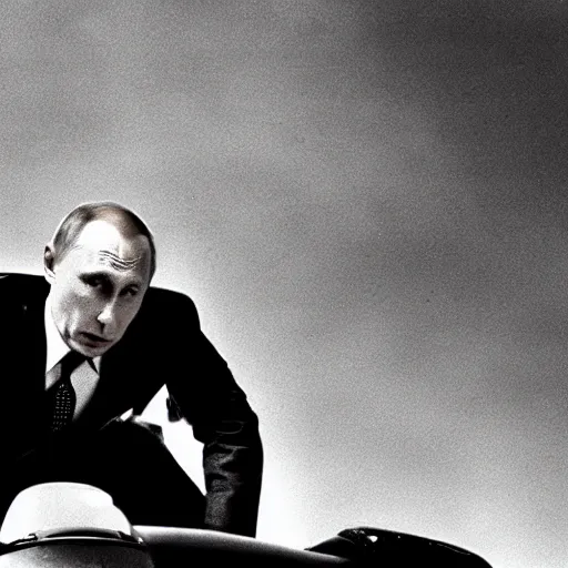 Prompt: vladimir putin riding the bomb, dr strangelove, movie