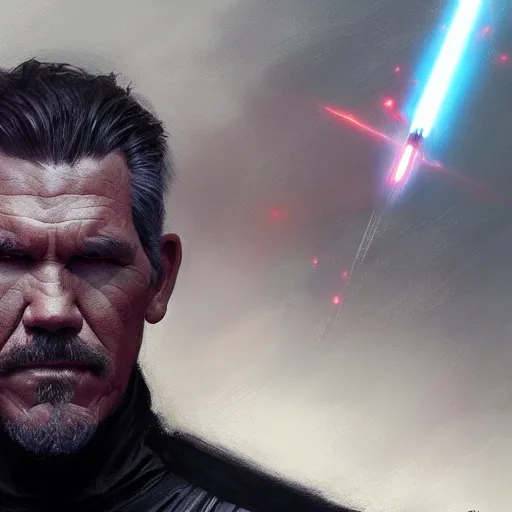 Image similar to A portrait of Josh Brolin, sith, star wars art, art by greg rutkowski, matte painting, trending on artstation