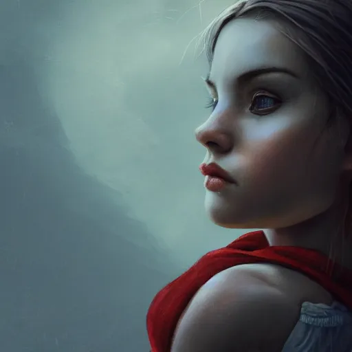 Image similar to a beautiful Cotton Mill Girl, symmetrical, perfect body and face. dramatic angle, ornate, details, smooth, sharp focus, illustration, realistic, cinematic, artstation, award winning, rgb , unreal engine, octane render, cinematic light, macro, depth of field, blur, red light and clouds from the back, highly detailed epic cinematic concept art CG render made in Maya, Blender and Photoshop, octane render, excellent composition, dynamic dramatic cinematic lighting, aesthetic, very inspirational, arthouse by Henri Cartier Bresson