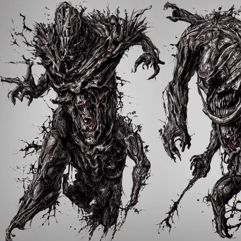 Image similar to The Evil Within monster, cybernetics, concept art