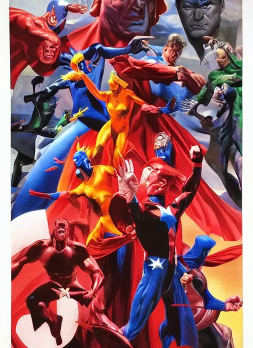 Image similar to art by alex ross