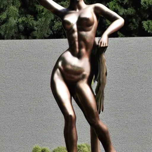 Image similar to a statue of Megan Fox by Michelangelo