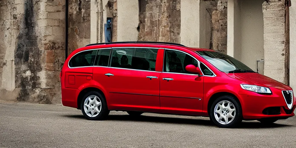 Image similar to “Alfa Romeo Minivan, red”